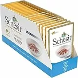 Schesir, Cibo Umido per Gatti Adulti al Gusto Tonnetto, in Morbida Gelatina - Totale 1,7 kg (20 Buste da 85G)