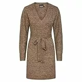 PIECES Pcellen LS Wrap Knit Dress Noos BC Vestito, fossile, M Donna