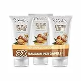 Omia, Balsamo Capelli Eco Bio con Olio di Argan del Marocco per Capelli Secchi, Nutriente e Ristrutturante, Senza Siliconi e SLES, 3 Flaconi da 180 ml - Esclusiva Amazon