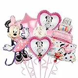 9 Pezzi Palloncini Party Minnie Decorazioni di Compleanno di Topolino, Palloncini Foil Minnie, palloncini Minnie, palloncini Topolino, per Bambini Ragazze Decorazione di Compleanno Riutilizzabili