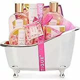 SPA LUXETIQUE Set regalo per donne – Beauty Set da 8 pezzi, profumo di rosa, regalo di compleanno, spa con vasca decorativa, per donne, regali di Natale, Capodanno