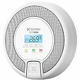 X-Sense Rilevatore Monossido di Carbonio con Batteria Sostituibile, Certificato BSI secondo EN 50291, CO03D