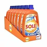 Sole Detersivo Lavatrice Bianco Splendente 287 Lavaggi, (7x41), Formula igienizzante, Detersivo Lavatrice Liquido Bianco Splendente, rimuove le macchie a basse temperature