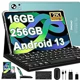 DMOAO Tablet 11 Pollici Android 13 con Tripla Fotocamera, 2K FHD Tablet con 16GB RAM 256GB ROM 1TB Espandibile, IPS 2000 * 1200, 5G WIFI, BT 5.0, 8600 mAh, 5MP+13MP+MP, Tablet con tastiera, Verde