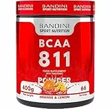 Bandini® BCAA 8:1:1 POWDER 400gr Vegan- Integratore di Aminoacidi Ramificati in Polvere Aromatizzata con rapporto 8.1.1 - Amminoacidi per Sportivi Pre Intra e Post Workout - Gusto ARANCIA e LIMONE