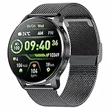 Orologio Smartwatch Donna Uomo Chiamate Rotondo con 360 * 360 Risoluzione IP67 Impermeabile Frequenza Cardiaca SpO2 Pressione Sanguigna Monitor 20 Sport APP Notifica Promemoria per Android iPhone
