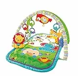 Fisher-Price Palestrina della Foresta 3-In-1, Morbido Tappetino Imbottito con Due Archi, 5 Giocattoli Inclusi tra cui il Leoncino Musicale con Suoni e Musica, Giocattolo per Bambini, 0+ Mesi, Gxc36