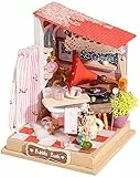 Rolife Miniature Casa Delle Bambole Negozio di Te DIY Miniature Dollhouse Kit di Legno Scala 1:24 Creativo Compleanno Regali di Natale per Bambini e Adulti (Bubble bath Bathroom)