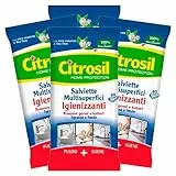 Citrosil Home Protection - Salviette Multisuperfici Igienizzanti, Rimuovono Sporco, Germi e Batteri, con Vere essenze di Tea Tree, 40 Panni x 4 Confezioni
