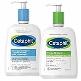 Cetaphil, Emulsione Detergente Fluido, Crema Viso e Corpo Idratante per Pelle Sensibile, Secca e Intollerante, Senza Profumo, Formato 470 ml & Fluido Idratante, Crema Corpo per Pelle Normale e Secca