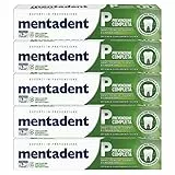 5x Mentadent Prevenzione Completa Dentifricio Protezione per Tutta la Bocca con Zinco Antibatterico - 5 Flaconi da 75 ml ognuno