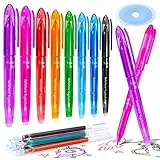 BBLIKE Penna a Sfera Cancellabile 8 Pezzi Penne Gel Colorate con 8 Ricariche Penne e 1 Gomma Penne Gel Penne a Sfera con Gomma Penne Roller Cancellabili Cancellabili
