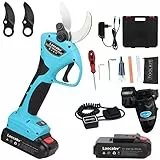 Laecabv Forbici Potatura Elettriche 40mm Progressivo Professionali Cesoie con 2 21V/2Ah batteria per Giardinaggio Ulivi Albero da frutta vigneto (LA40)