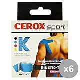 Set 6 CEROX KINETIC-TAPE Cerotto Elastico 5 cm X 5 mt Cerotti E Cura del corpo