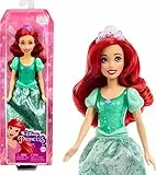 Disney Princess - Ariel bambola con capi e accessori scintillanti ispirati al film, giocattolo per bambini, 3+ Anni, HLW10