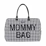 CHILDHOME, Mommy Bag, Borsa per la mamma, Borsa per il cambio, Maternità, Borsa da viaggio, Grande capacità, Fasciatoio, Tracolla regolabile,Compartimenti,Tasca isolata,Passaggio valigia,Nero e blanco