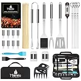Morole Accessori per griglia, set di attrezzi per barbecue, 25 pezzi