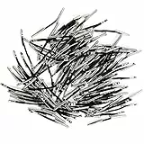 100 pezzi di etichette in metallo elastiche, cordino elastico con fibbia in metallo, fascette per ufficio, adatte per l'organizzazione di documenti cartacei (4 cm di lunghezza)