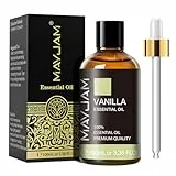 MAYJAM Oli Essenziali di Vaniglia 100 ml, Olio Essenziale di Aromaterapia di Grado Terapeutico Naturale Puro al 100%, Oli Profumati per Diffusore Umidificatore Rilassamento Regali perfetti