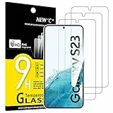 NEW'C 3 Pezzi, Vetro Temperato per Samsung Galaxy S23, Pellicola Prottetiva Anti Graffio, Anti-Impronte, Senza Bolle, Durezza 9H, 0,26mm Ultra Trasparente, Ultra Resistente