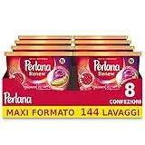 Perlana Renew Caps Colorati, detersivo lavatrice capsule, nuova formula 3in1, ideale per tutti i capi colorati, confezione risparmio da 8 x 18 lavaggi, totale 144 lavaggi
