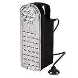 POLY POOL | PP3300 Lampada di Emergenza Portatile Ricaricabile 32+7 LED - Luce emergenza 3 Funzioni con Cavo 80cm e Spina 10A - Lampada Emergenza Portatile con Presa USB (Powerbank) e Presa Auto