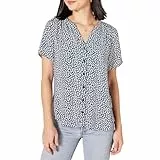 Amazon Essentials Camicetta in Tessuto a Maniche Corte Donna, Blu Petali, M