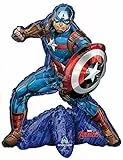 Amscan Anagram 4257411 - Palloncino gigante con scritta 'Captain America', 61 cm
