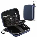 AGPTEK Custodia Hard Disk Esterno 2.5'per HDD,per WD Western Custodia Rigida Antiurto Impermeabile Borsa SSD Disco Rigido per Toshiba,Passaporto,per Scheda SD,Blu