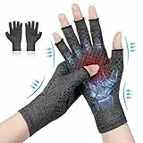 ACWOO Guanti a Compressione, Guanti da Artrite, Guanti Comprimenti, per L'artrite Sollievo dal Dolore Osteoartrosi Reumatoide e Tunnel Carpale, Premium e Guanti Senza Dita per Il Lavoro Quotidiano(M)