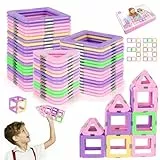VFANDV Costruzioni Magnetici, 38 Pezzi Costruzioni per Bambini Blocchi Costruzioni Magnetici, 3D Educativo Blocchi Magneti Set per Bambini 3 4 5 6 7 8 9 Anni