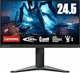Lenovo G25-20 Monitor Gaming - Display 24.5' FullHD TN (Risoluzione 1920x1080, FreeSync Premium, 165 Hz, 1 ms, Input 2xHDMI e 1xDP, Cavo DP, Base in Metallo) Regolabile in altezza/inclinazione - Black