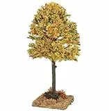 Holyhome Albero Autunnale Giallo Per Presepe | Altezza 16 cm, Realizzato e Dipinto a Mano, Made in Italy