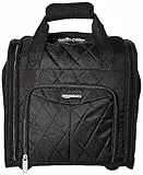 Amazon Basics - Bagaglio per vano sottosedile, Nero trapuntato, 33 cm