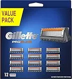 Gillette Fusion 5 Proglide Lamette da Barba, per Rasoio manuale Uomo, Confezione da 12 Ricambi da 5 Lame, con 5 Lame di Precisione