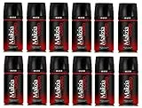 MALIZIA Set 12 Deodorante Uomo Musk 150 Ml. Spray Cura Del Corpo