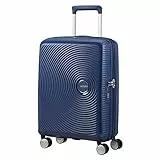 American Tourister Soundbox - Spinner S Espandibile Bagaglio a Mano, Spinner S (55 cm - 41 Litri), Blu (Midnight Navy)
