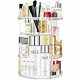Withosent Porta Trucchi Rotante a 360° Multifunzione, Make Up Creme Organizer Ripiani Regolabili, Adatto a Crema Profumo Pennelli per Eyeliner