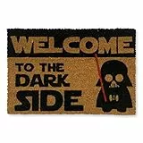 KOKO DOORMATS Zerbino Ingresso casa | Tappeto ingresso casa divertenti DARK SIDE in fibra di cocco e base tappeto antiscivolo da PVC | Zerbini per ingresso esterno con misure 40x60x1,5 cm.