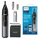 Philips Nose Trimmer Serie 3000 Rifinitore per Peli di Naso, Orecchie e Sopracciglia (modello NT3650/16)