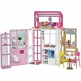 Barbie - Loft, Playset a 2 Piani con 4 Aree Gioco, Cucciolo e Accessori, Bambola non Inclusa , Giocattolo per Bambini 3+ Anni, HCD47