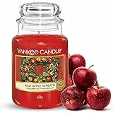 Yankee Candle Candela profumata in giara grande | Red Apple Wreath | Durata Fino a 150 Ore | regalo perfetto per le donn