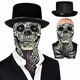 FORMIZON Maschera del Teschio di Halloween, Copricapo Scheletro a Testa Piena, Maschera del Teschio di Halloween con Mascella Mobile, Maschere Horror Raccapriccianti per Halloween, Cosplay
