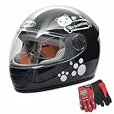ZJRA Kid Casco della Bicicletta,Fumetto Casco per I Bambini,Snowboard Casco ATV Ragazzi E Ragazze,Certificazione DOT/ECE qualità,Adatto per Tutte Le Stagioni,U
