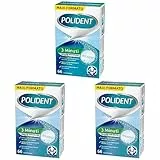 Polident 3 Minuti, Pulitore Quotidiano per Igiene della Protesi Dentale, Pulizia Profonda, 36 Compresse (Confezione da 3)
