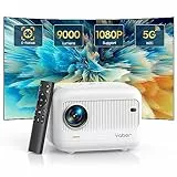 【Focus Elettrico】Mini Proiettore Portatile 5G WiFi Bluetooth, YABER 9000 Lumen Videoproiettore Supporta 1080P,±40°Correzione Trapezio, Mini Proiettore per iOS/Android/TV Stick/PS5/HDMI/USB