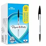 PAPER MATE O45 Penne a Sfera, Punta Fine 1.0 mm, Inchiostro Nero, Nero, 50 Pezzi