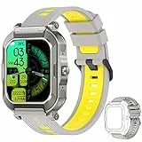 Popglory Smartwatch Uomo Donna, SOS Aiuto＆Effettua/Rispondi alle Chiamate, 100+ modalità Sportive Fitness Tracker, 24H Frequenza Cardiaca/SpO2/Pressione Sanguigna/Sonno Monitoraggio，per iOS/Android