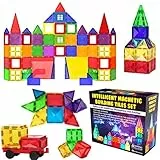 Desire Deluxe Set tessere magnetiche - Gioco Educativo per bambini e bambine - Età 3 4 5 6 7 anni - Impara con le costruzioni - 57 pz
