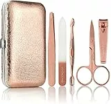 Set Professionale per Manicure e Pedicure Oro Rosa (5 pezzi) - Kit Professionale Manicure Acciaio Inossidabile con elegante custodia da viaggio - Il miglior regalo per donne e ragazze, Lily England
